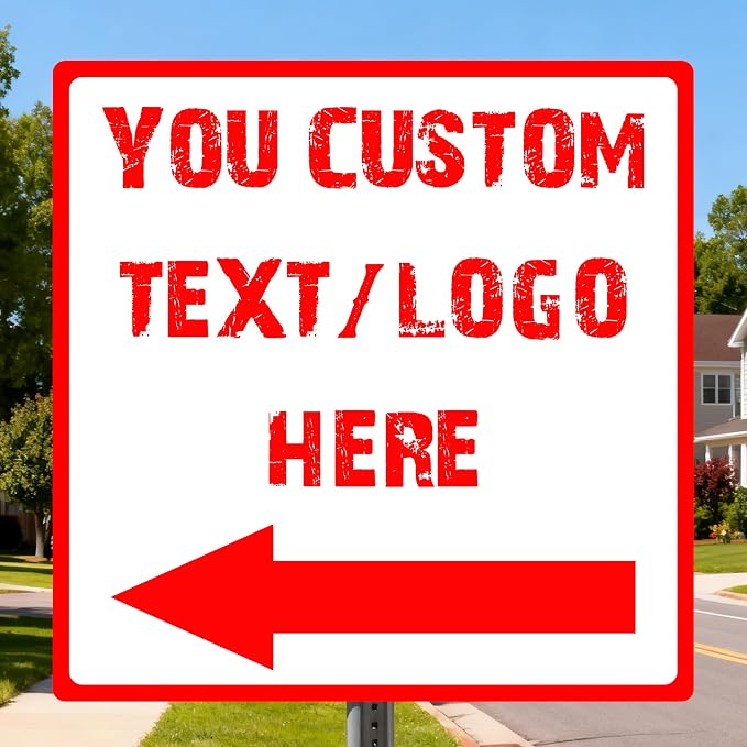 Custom Square Street Arrow Signs by HKSIGNS