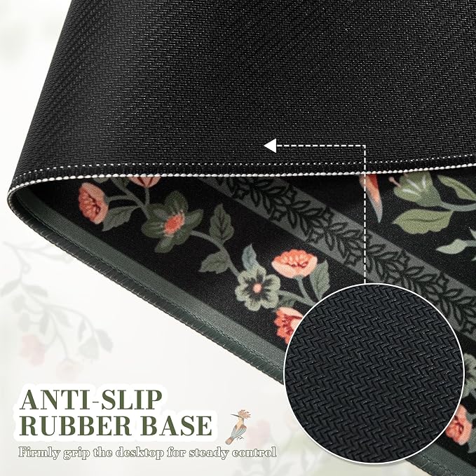 iCasso Desk Mat for Keyboard and Mouse, Large Mouse Pad, Desk Pad Mat, - Image 5