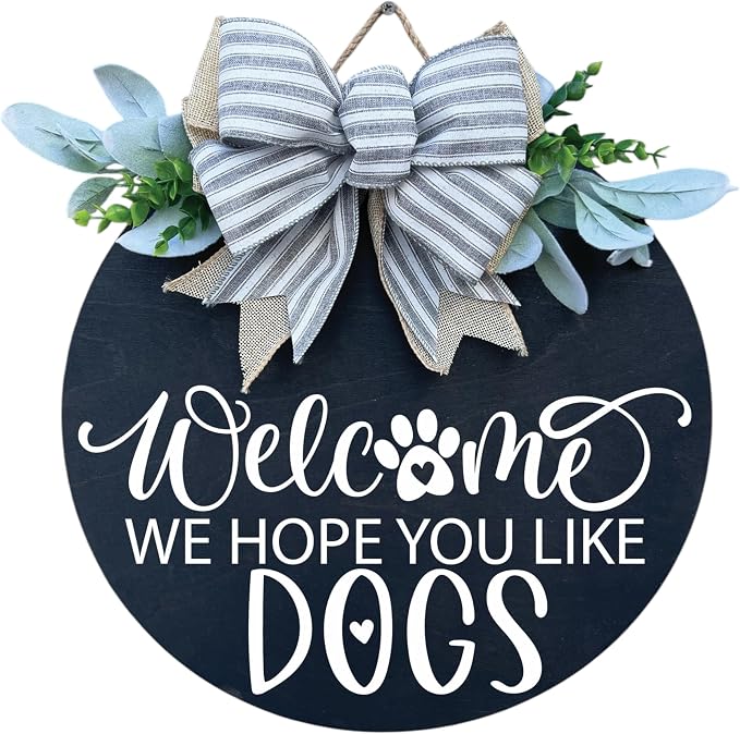 Wood front door sign Wood sign Home decor Welcome sign Sign by Unknown