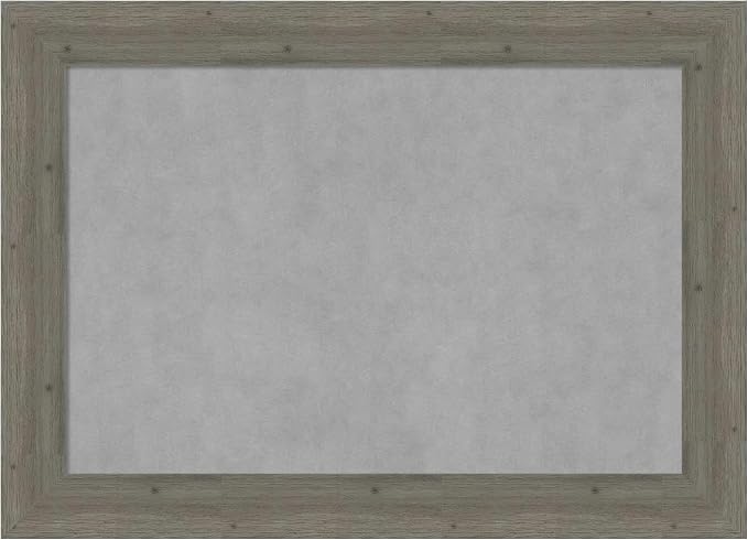 Amanti Art Grey Framed Magnetic Board 31x43 Large Vision Board by AmantiArt