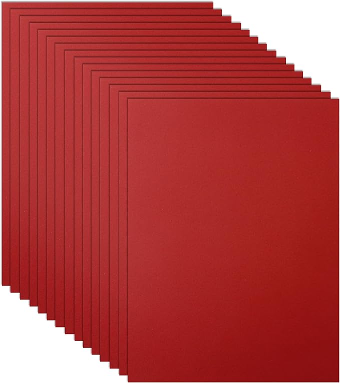 100 Sheets Christmas Red Cardstock 8.5 x 11 Certificate Paper, 75lb Heavyweight by Guakicae