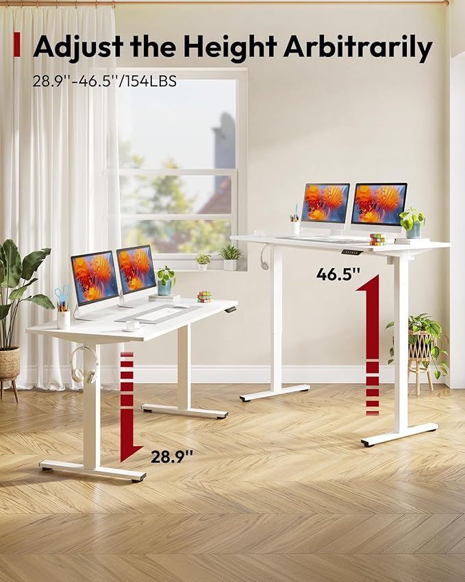 SANODESK Electric Standing Desk 48 x 30 Inches Whole-Piece Desktop Height - Image 8