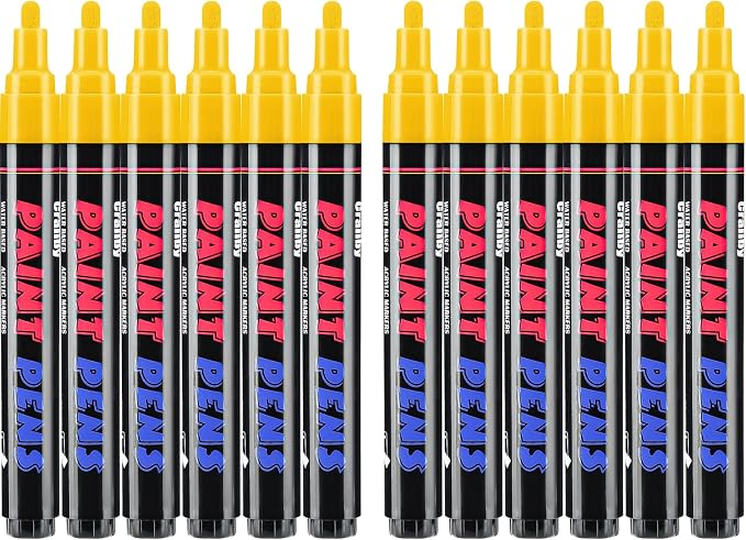 Craiiby Yellow Paint Pens Paint Markers by Craiiby
