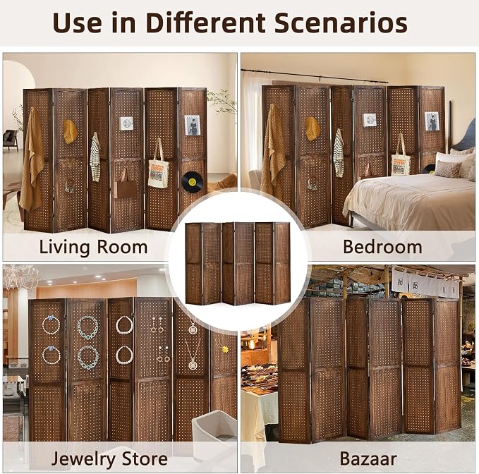Aleesing 6 Panel Pegboard Display - Image 6