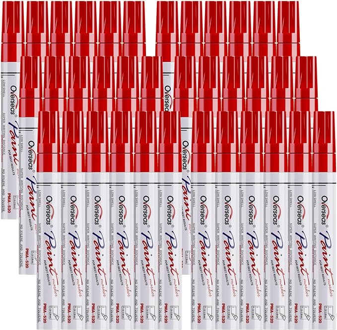 Overseas Red Paint Marker Pens by Overseas