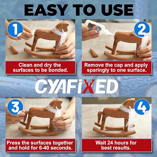 Wood Super Glue 113.6 Gram 4oz, All Purpose Strong CA Glue - Image 7