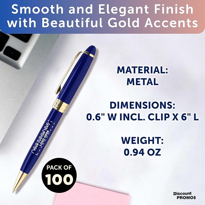 DISCOUNT PROMOS 100 Ultra Executive Pens Pack - Image 4