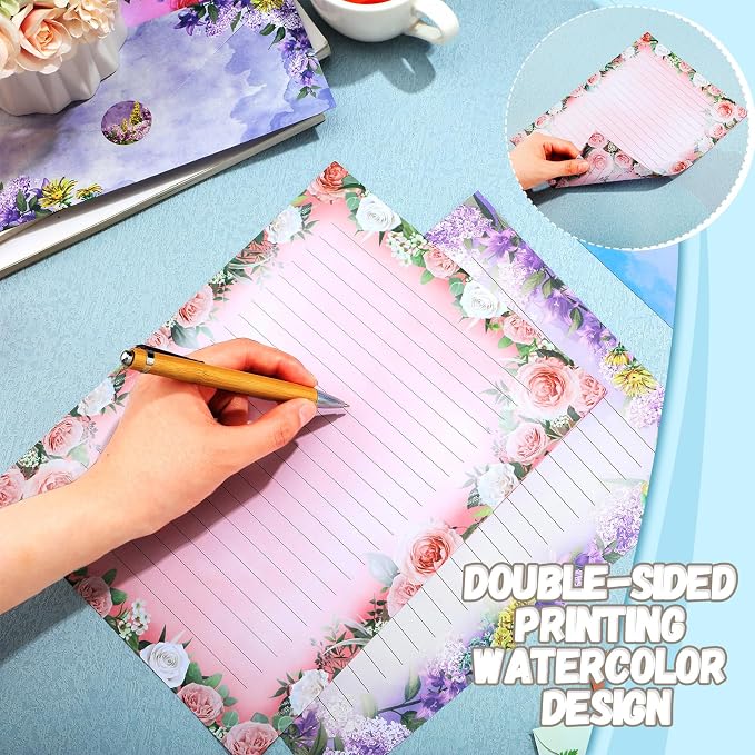 TaoBary 160 Pcs Stationery Paper Set 50 Double Sided Stationery Papers - Image 3