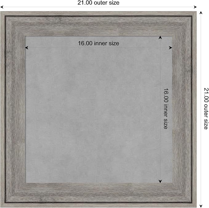 Amanti Art Grey Framed Magnetic Board 21x21 Small Vision Board - Image 3