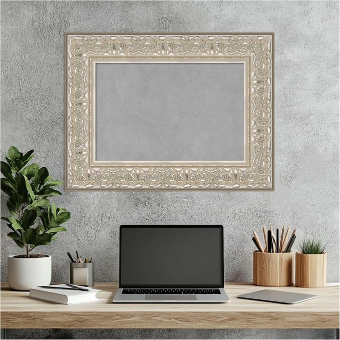 Amanti Art Silver Framed Magnetic Board 19x25 Small Vision Board - Image 6