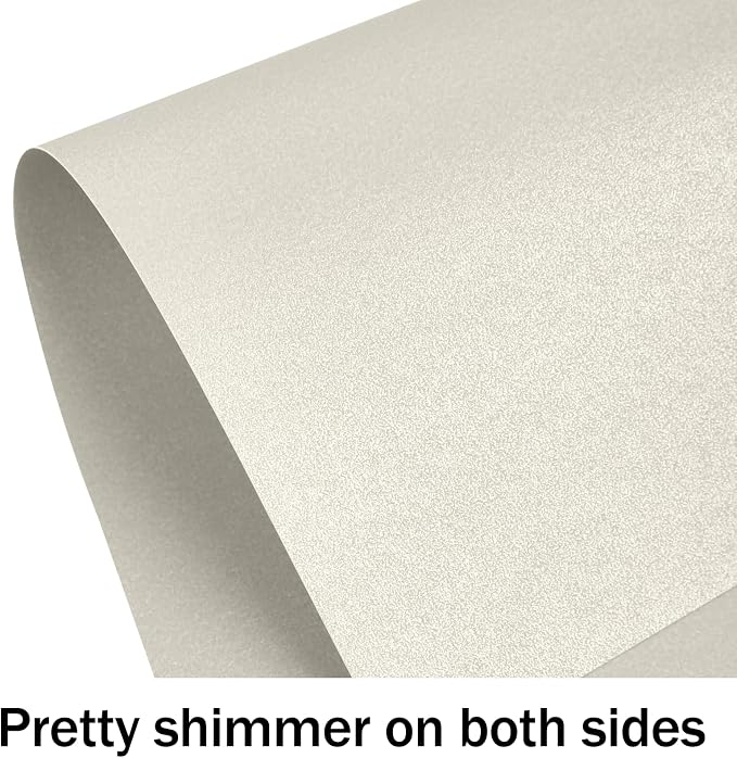 24 Sheets Silver Shimmer Cardstock 8.5 x 11 Metallic Paper, Goefun 80lb Card - Image 3