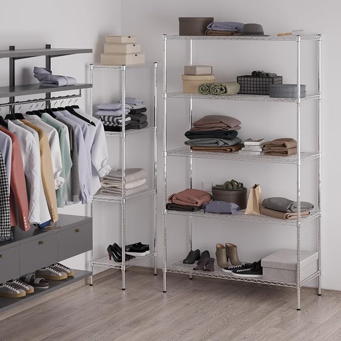 Regal Altair 21" Deep x 48" Wide x 86" Height Wire Shelving Kit | 5-Tier | NSF - Image 5