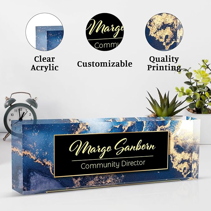 Personalized Name Plate for Desk Custom Acrylic Desk Name Plate Custom Employee - Image 5