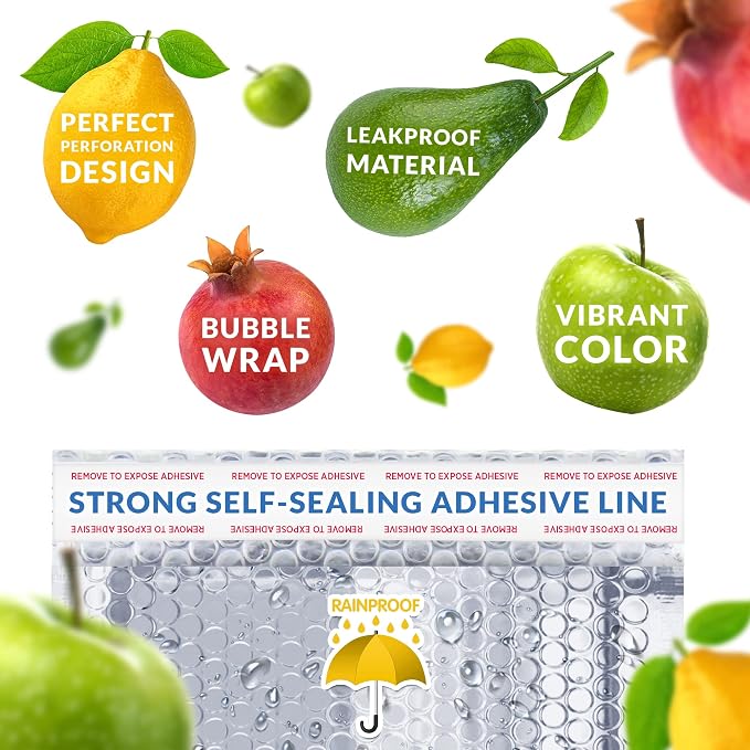 Amiff Silver Thermal Bubble Mailer, 10 x 10.5 Inches. 100 Pack Metallic Bubble - Image 4