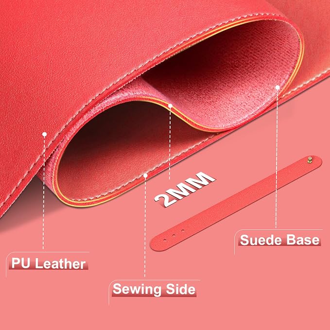 Leather Desk Pad Protector, Desk Mat, Large Mouse Pad, Non-Slip Desk Blotter - Image 2