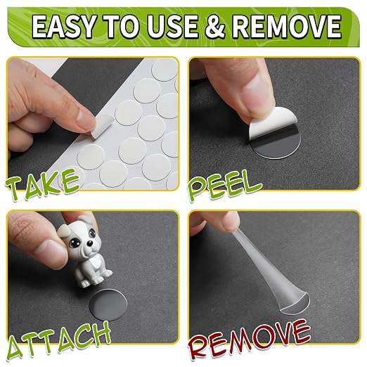 Piteno® 350Pcs Double Sided Adhesive Dots, 0.8" Clear Removable Sticky Adhesive - Image 3