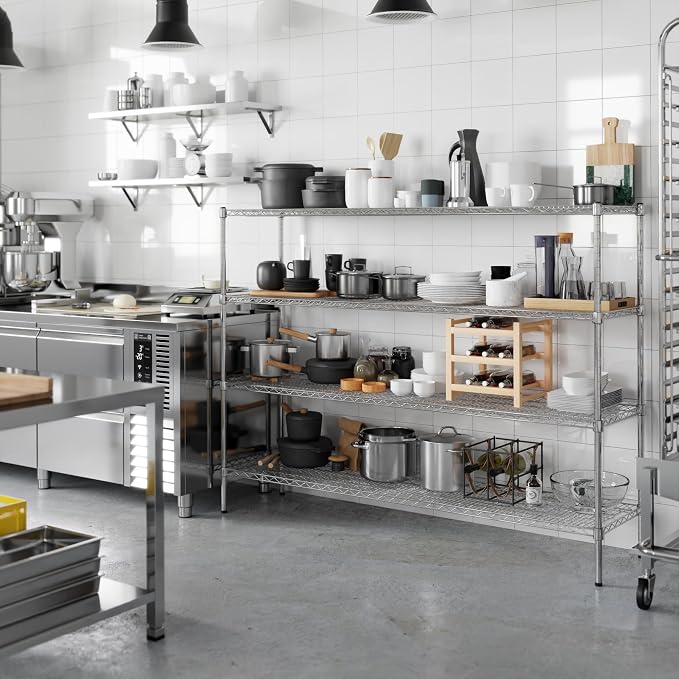 Regal Altair 18" Deep x 72" Wide x 54" Height Wire Shelving Kit | 4-Tier | NSF - Image 5