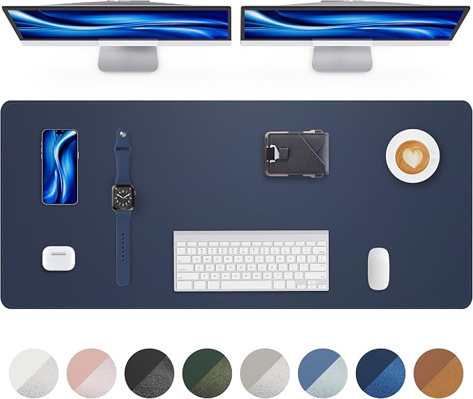Leather Desk Protector, Large Mouse Pad, Non-Slip Blotter, Waterproof Writing by AFIING
