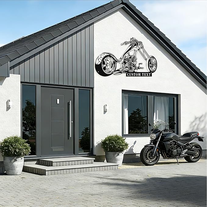 Custom Motorcycle Metal Sign Personalized Biker Name Sign Motorcycle Wall Art - Image 9