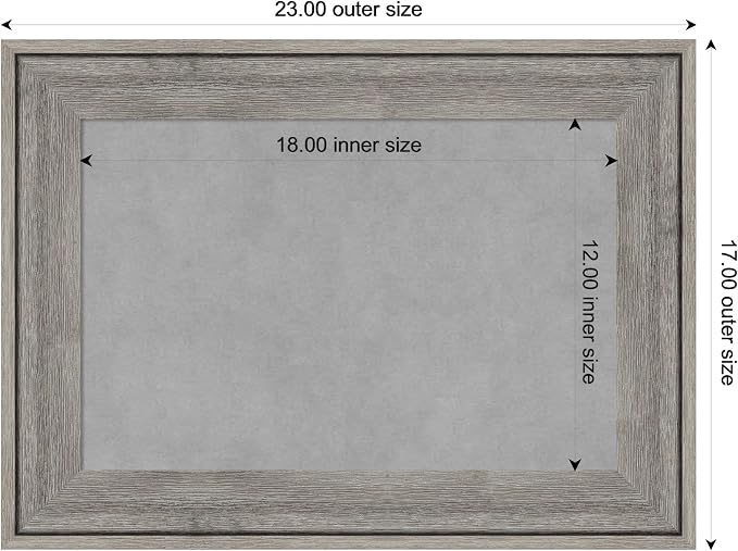 Amanti Art Grey Framed Magnetic Board 17x23 Small Vision Board - Image 3