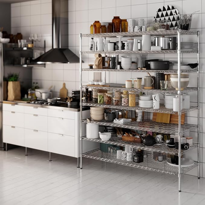Regal Altair 24" Deep x 60" Wide x 74" Height Wire Shelving Kit | 8-Tier | NSF - Image 6