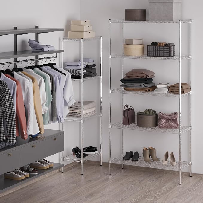 Regal Altair 18" Deep x 42" Wide x 86" Height Wire Shelving Kit | 5-Tier | NSF - Image 5