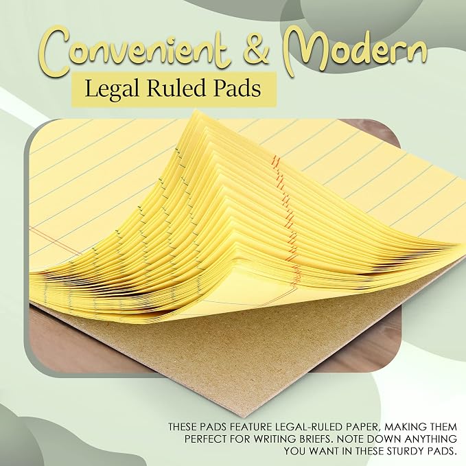Emraw Jr. Legal pad, Small Note Pads Legal Ruled Writing Pad. Perforated Edge. - Image 6