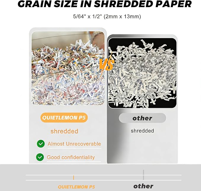 QUIETLEMON 150 Sheet Paper Shredder Heavy Duty, Micro Cut and CDs/Cards - Image 3