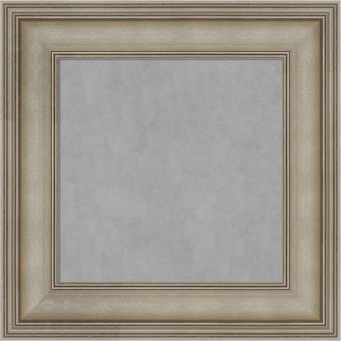 Amanti Art Silver Framed Magnetic Board 17x17 X-Small Vision Board by AmantiArt