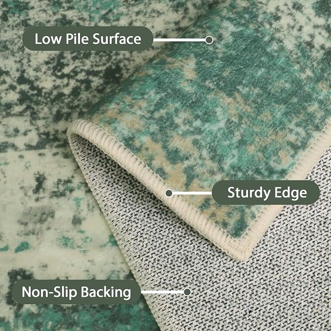GENIMO Washable Rug-6x9 Area Rugs Lightweight Low Pile Carpet - Image 5