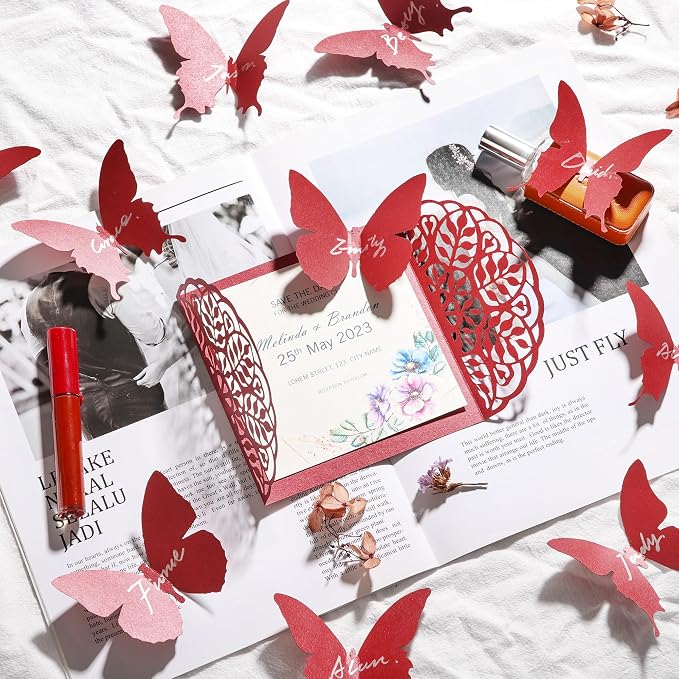 25 Sheets Red Shimmer Cardstock 8.5 x 11Inch Glitter Card Stock 92lb - Image 6