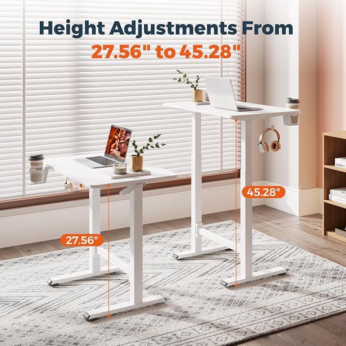 FitStand Small Small Pneumatic Adjustable Stand Up Desk, Rolling One-Piece - Image 5