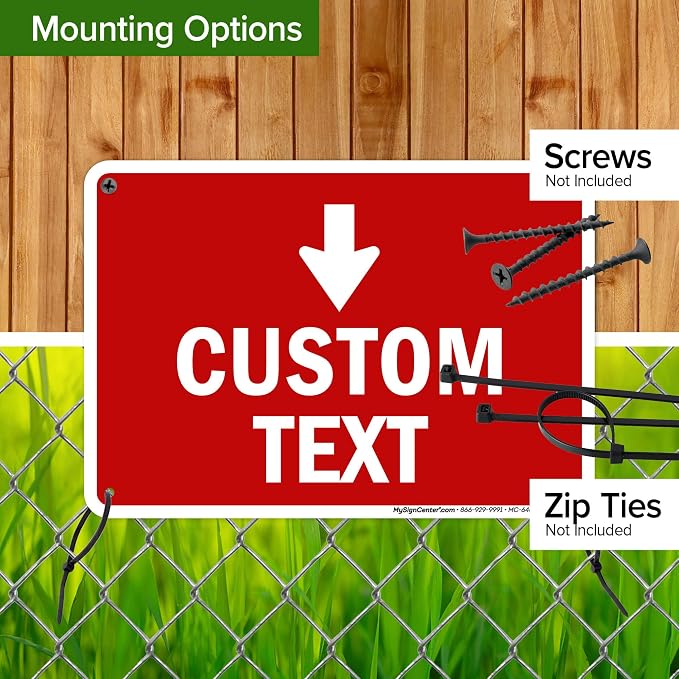 Custom Arrow, Custom Directional Sign, Down Arrow, 7x10 Inches, Rust Free .040 - Image 5