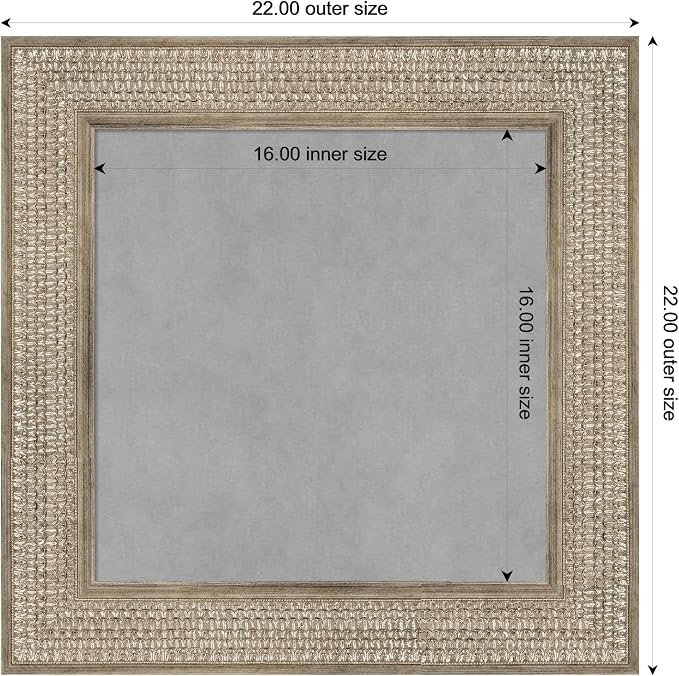 Amanti Art Silver Framed Magnetic Board 22x22 Small Vision Board - Image 4