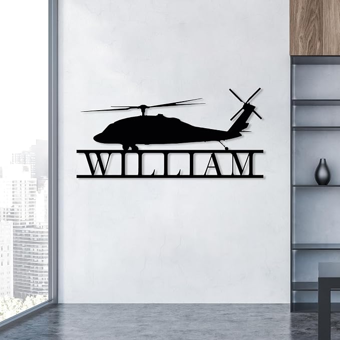 Personalized Metal Airplane Wall Art, Airplane Name Sign, Customized Pilot Name - Image 8