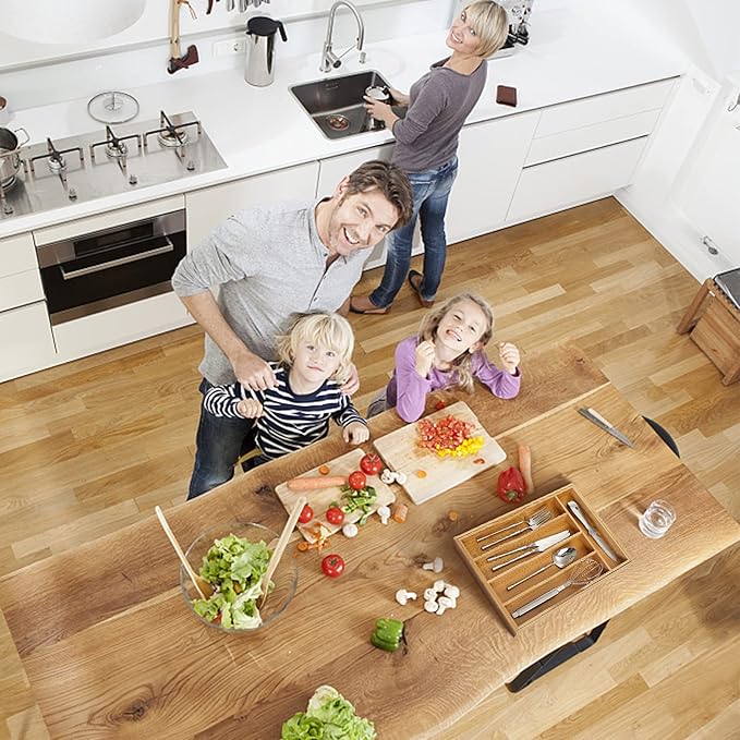 oridom Expandable Bamboo Kitchen Drawer Organizer - Image 6