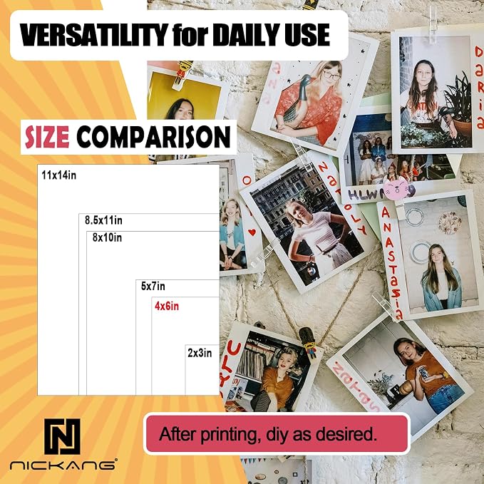 NICKANG 4x6 Photo Paper, Glossy Photo Paper 4x6, Total of 120 Sheets Bulk - Image 5