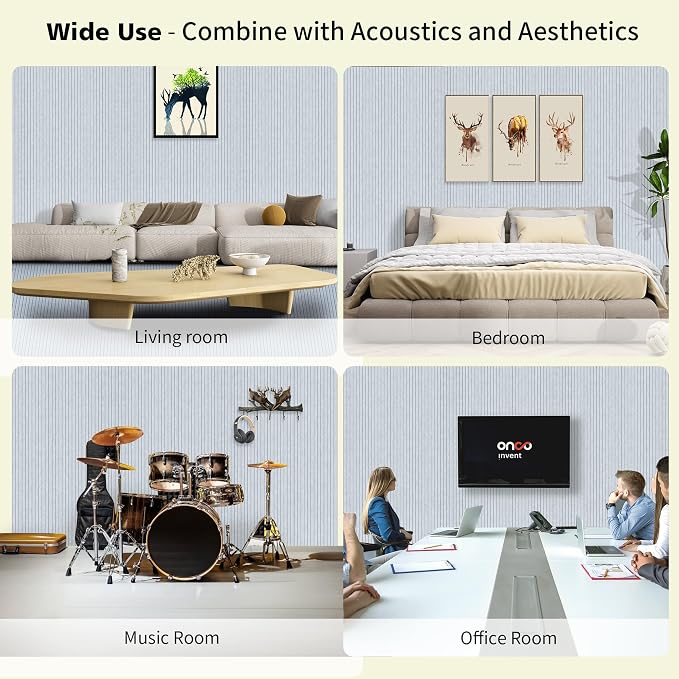 Acoustic Panels, 5 Pack Sound Panels, High-Density Large Acoustic Panels - Image 4