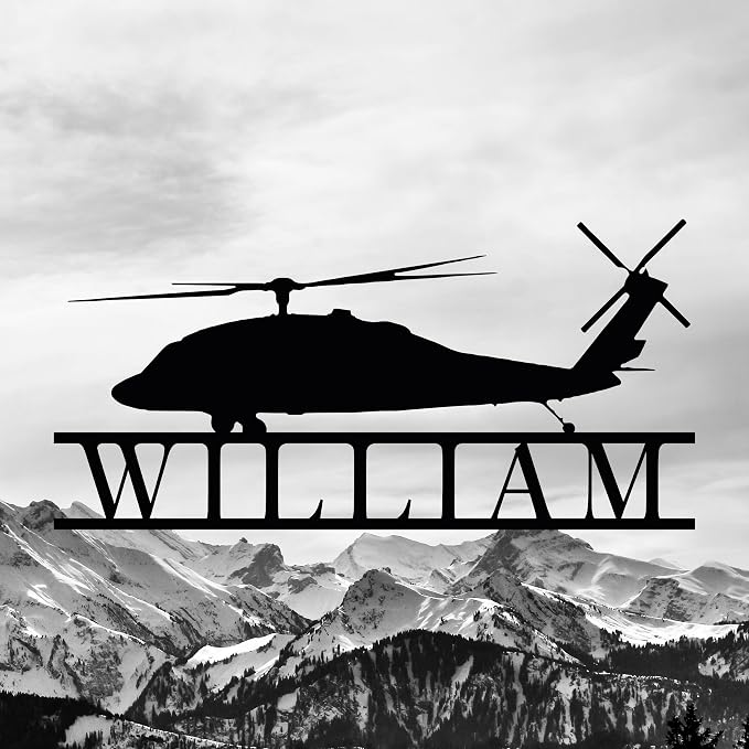 Personalized Metal Airplane Wall Art, Airplane Name Sign, Customized Pilot Name - Image 2