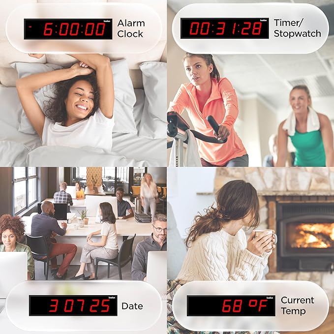 Ivation Huge Oversized 48" Large Digital LED Clock | Big Digital Clock - Image 4
