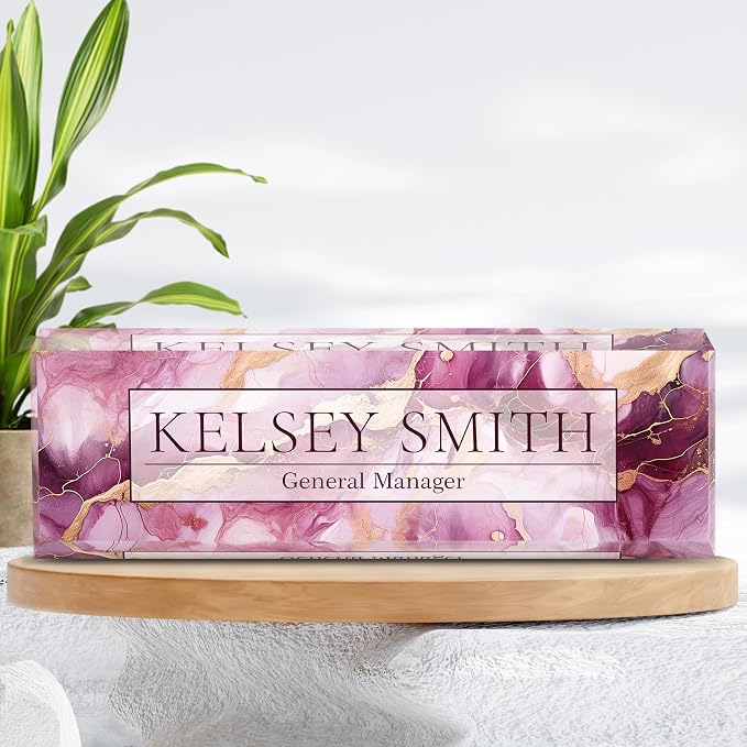 Personalized Name Plate for Desk, Custom Desk Name Plate, Acrylic Name Plate - Image 7