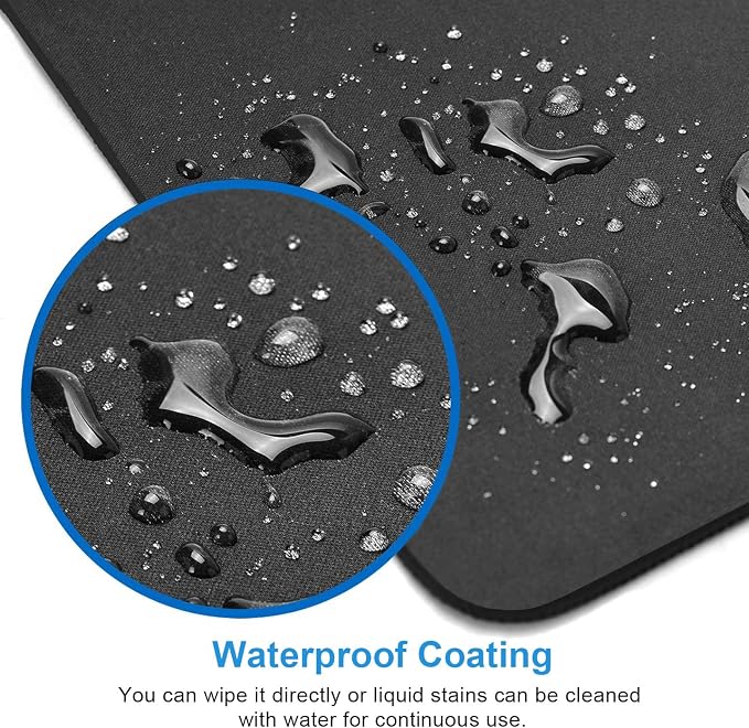 IMAYONDIA Mouse Pad, Rose Gold Glitter Black Mouse Pad, Non-Slip Rubber Base - Image 5