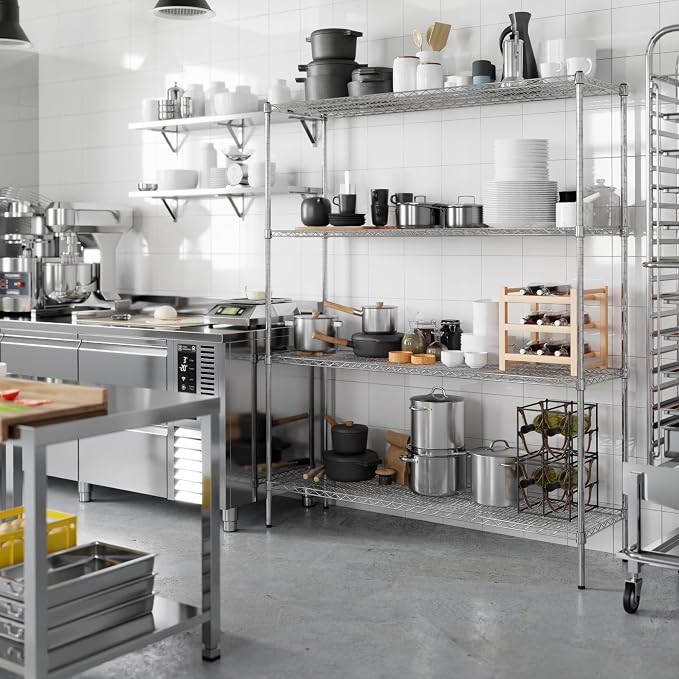 Regal Altair 18" Deep x 60" Wide x 74" Height Wire Shelving Kit | 4-Tier | NSF - Image 5