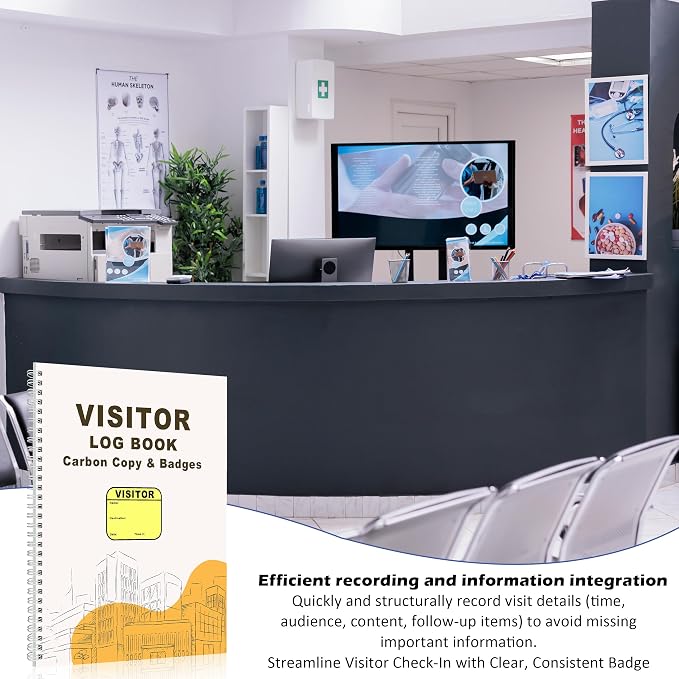 2 Pack of Visitor Badges Registry Log - Image 5