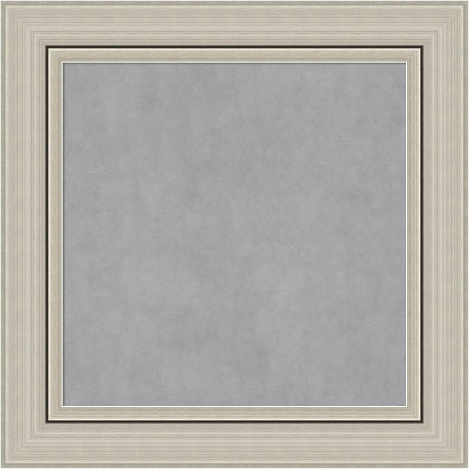 Amanti Art Silver Framed Magnetic Board 16x16 X-Small Vision Board by AmantiArt