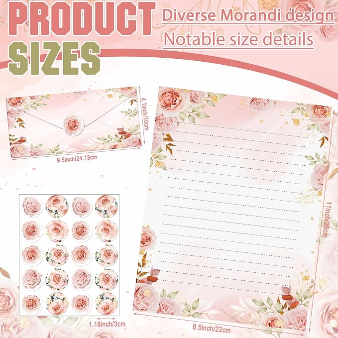 TaoBary 160 Pcs Stationery Paper Set 50 Double Sided Stationery Papers - Image 2