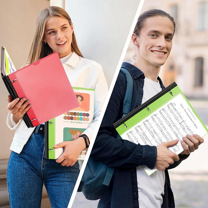 WOT I 4-Pack Telescoping 3 Ring Binder 1 Inch, Expandable Flexible Binder - Image 6