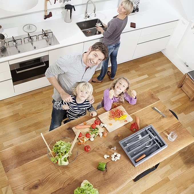 oridom Expandable Bamboo Kitchen Drawer Organizer - Image 6