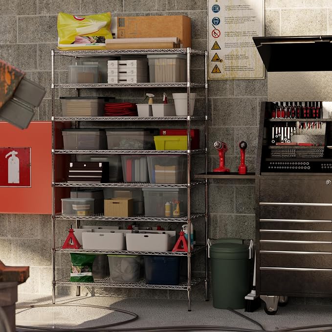 Regal Altair 24" Deep x 48" Wide x 86" Height Wire Shelving Kit | 8-Tier | NSF - Image 7