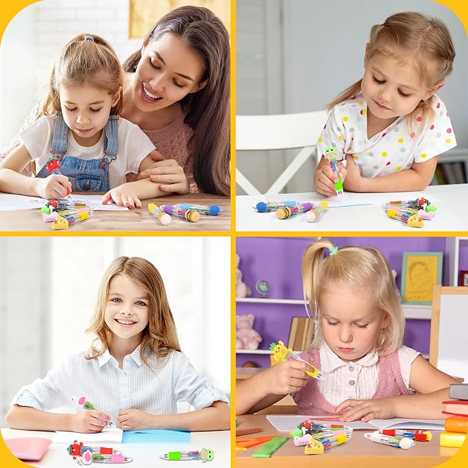 LiYiQ 25 Pcs Multicolor Pen in One Fun 4-in-1 Cute Pens Bulk Kawaii Cool - Image 5